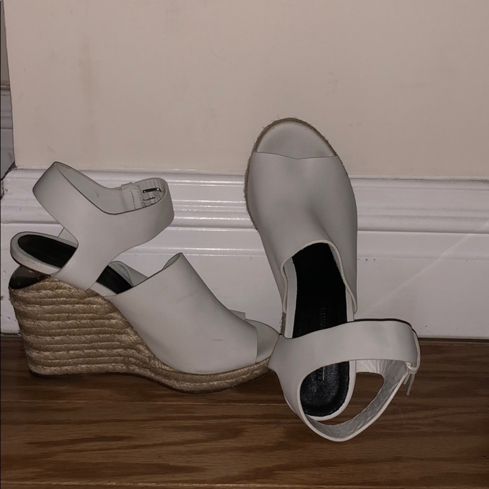 Alexander Wang Tori Espadrille Wedges, Milk